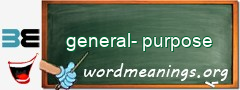 WordMeaning blackboard for general-purpose